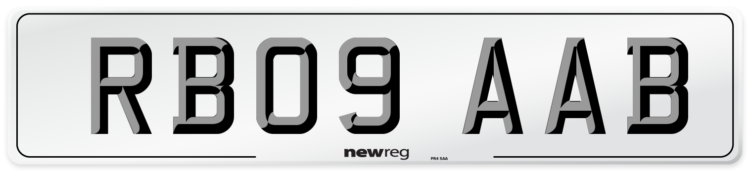 RB09 AAB Number Plate from New Reg